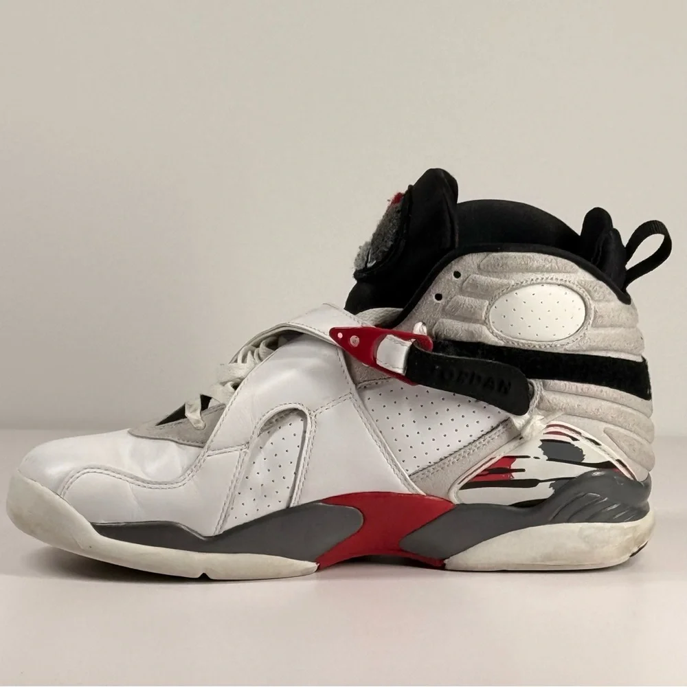 Air Jordan 8 Retro Bugs Bunny White Black True Red Men's Size 12 - 305381-103 - Picture 9 of 15
